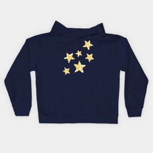 happy polka dot stars - orange Kids Hoodie